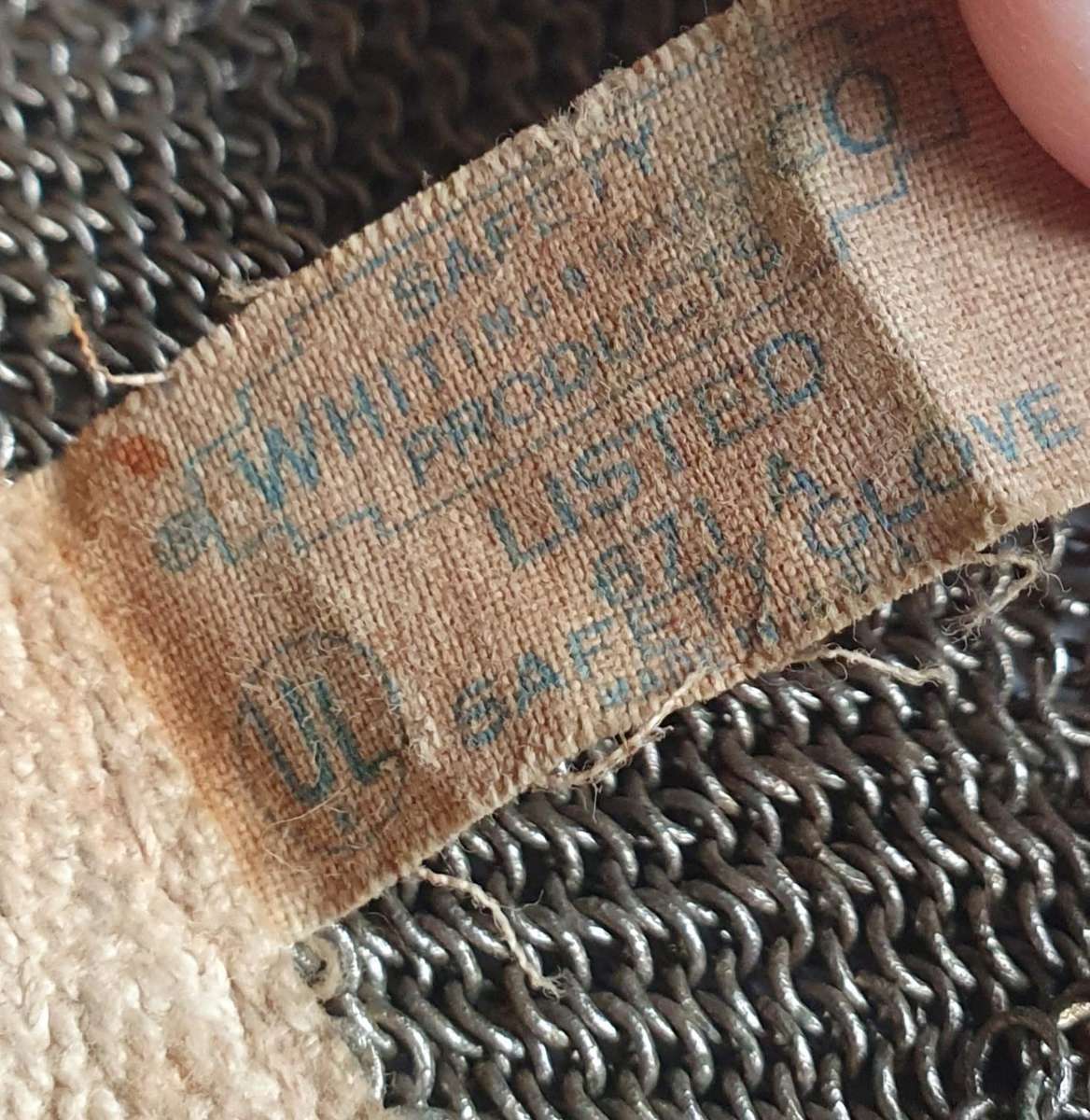 Vintage Railway Metal Mesh Safety Gloves