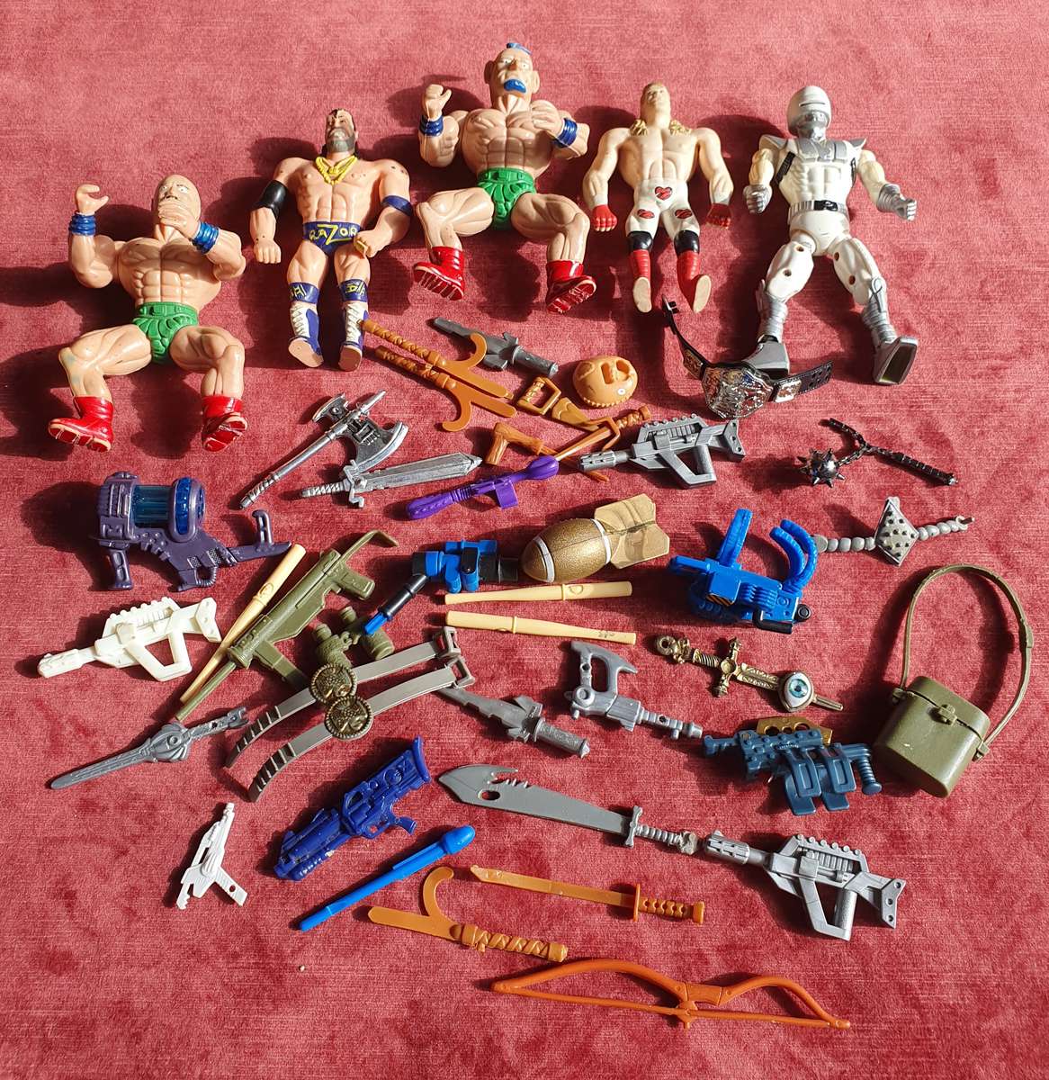 Vintage Toy Figurine + Attachments Bundle