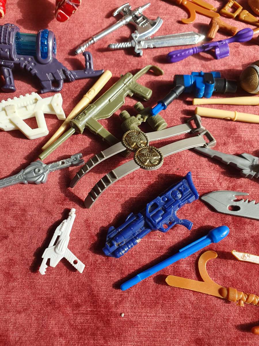 Vintage Toy Figurine + Attachments Bundle