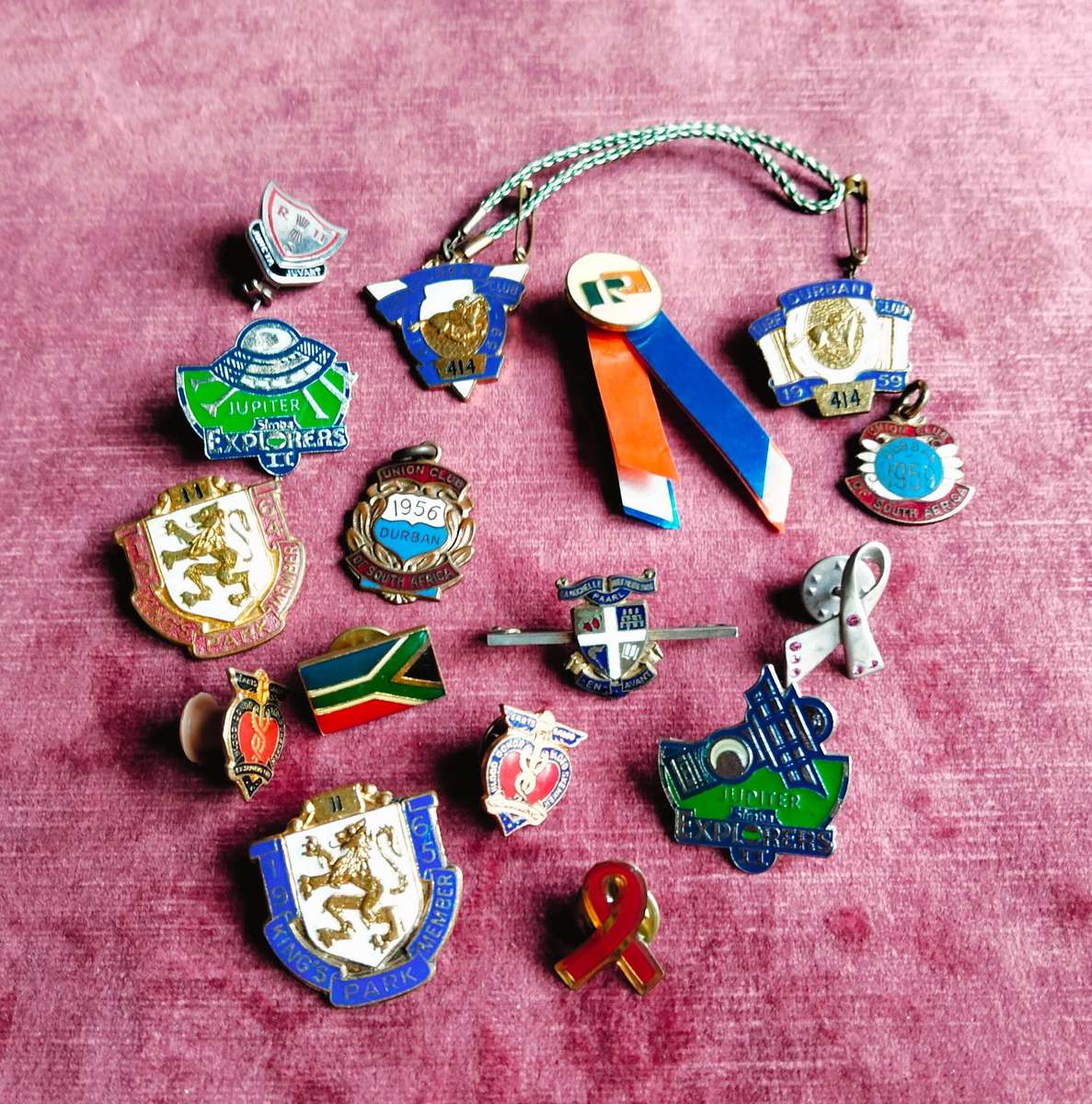 Vintage South African Pin Collection 16x