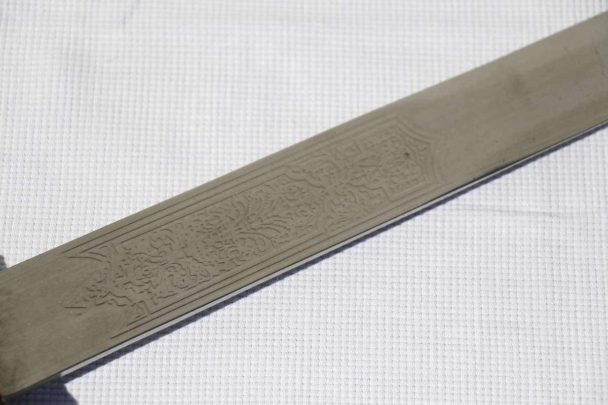 Vintage Long Metal Sword with Detailing