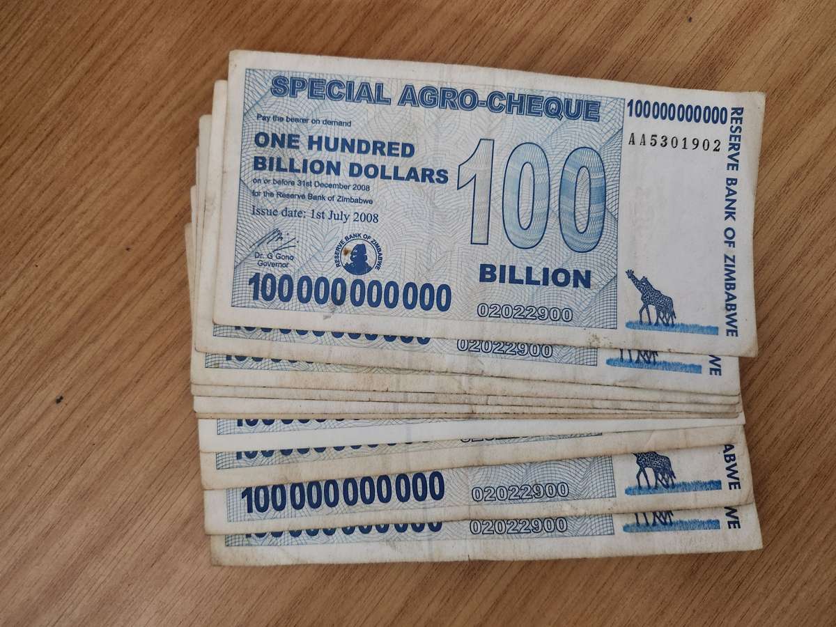 Zim Agro Cheque 100 Billion x10 notes