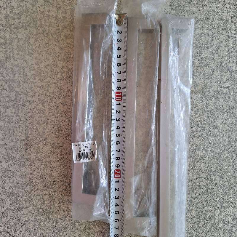Set of 3x New Stainless Steel Square Hollow Cupboard Handles (Assorted Sizes)