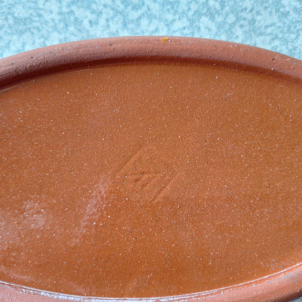 Hand-Painted Portuguese Terracotta Chorizo Grill (Assador de Chouriço)