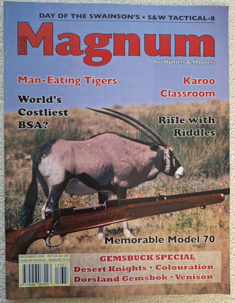 Lot of 5 Man Magnum Magazines (2008 Issues)  Hunters & Shooters