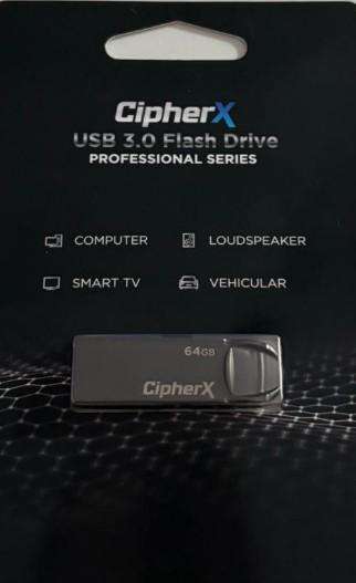 64GB CipherX U10 Pro Series, USB 3.2, USB Type A (150MBs) Flash Stick / Flash Drive