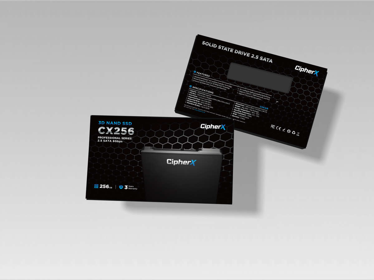 256GB CipherX, CX256 PRO 2.5", 3D NAND TLC, NANDXtend ECC Data Protect, SATA-6Gbps SSD