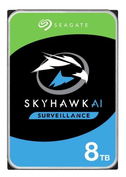 8TB Seagate SkyHawk, 3.5" SATA 6Gbs, 7200 RPM, 256MB Cache, Surveillance Hard Disk Drive