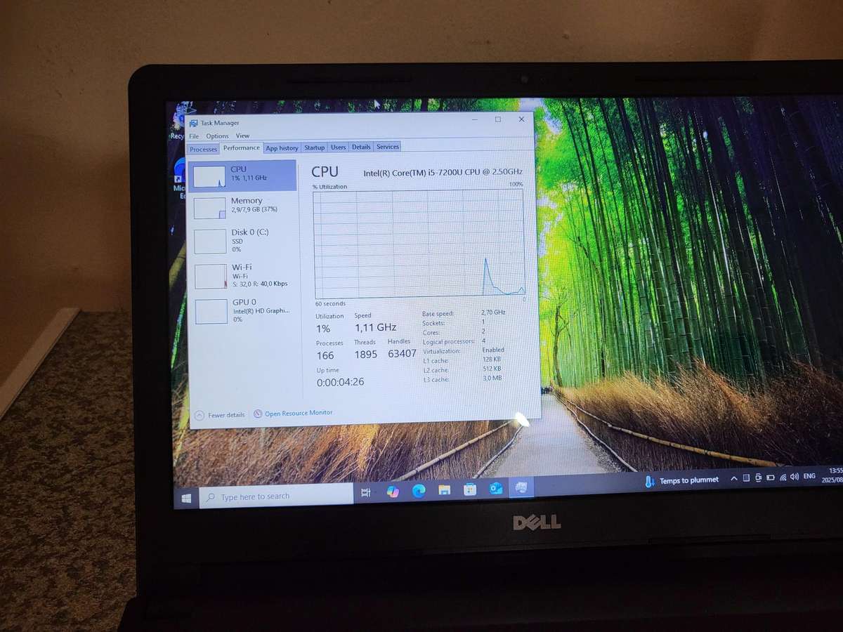 Dell Inspiron 153567 15.6 Laptop (i57200U, 8GB DDR4, 256GB SSD)