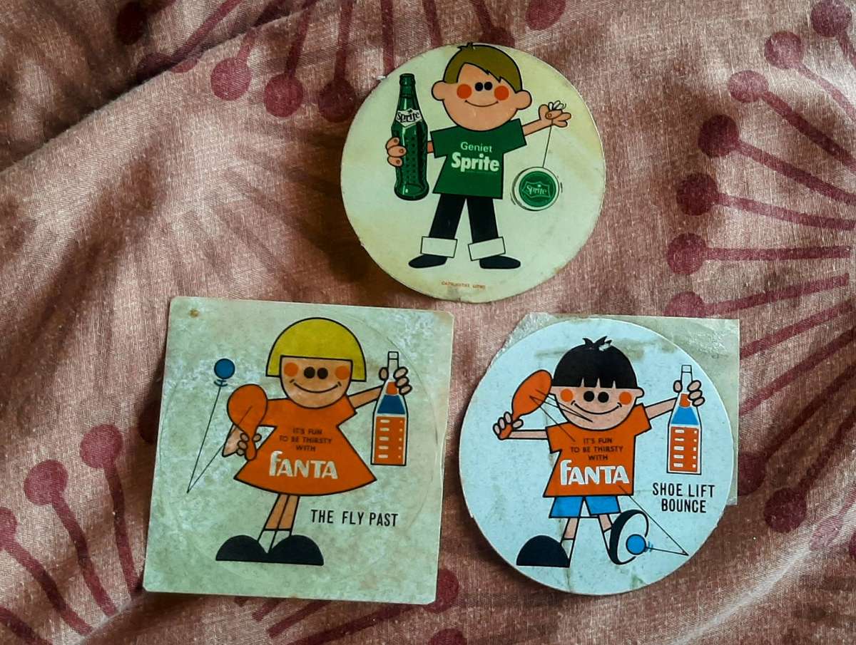 Collection of vintage stickers.