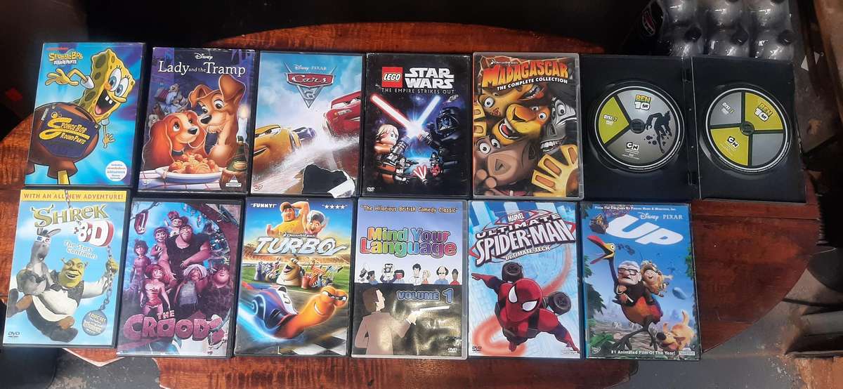 Selection of 24 children dvd's and marvels of all sorts. Look at pics.