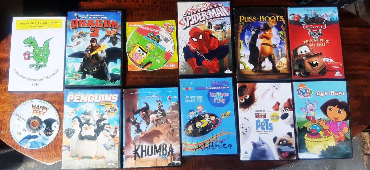 Selection of 24 children dvd's and marvels of all sorts. Look at pics.