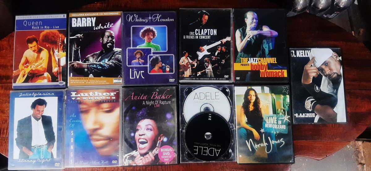 Selection of 7 musical dvd cd's various artist.Look at pics.