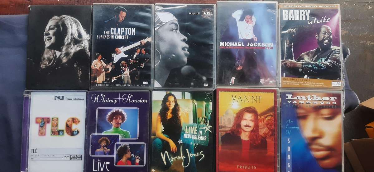Collection of 10 musical dvd's Dispription on photos.