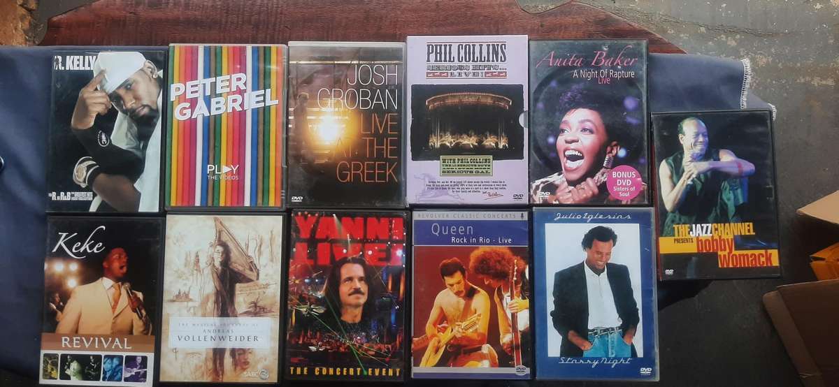 Collection of 10 musical dvd's Dispription on pictures.