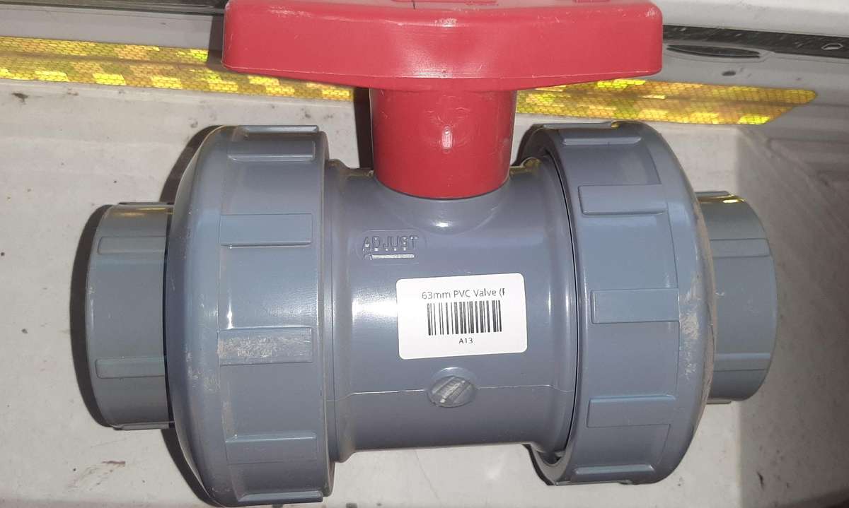 Pvc 63mm ballvalve new.