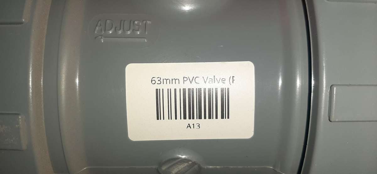 Pvc 63mm ballvalve new.