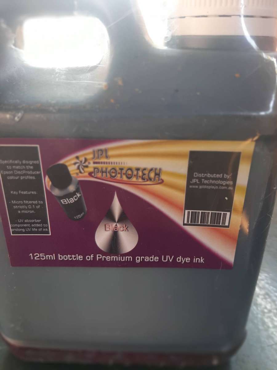 UV dye ink. JPL Phototecg premium ink for Epson Discproduser color profiles 125ml.