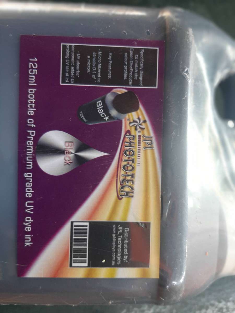 UV dye ink. JPL Phototecg premium ink for Epson Discproduser color profiles 125ml.