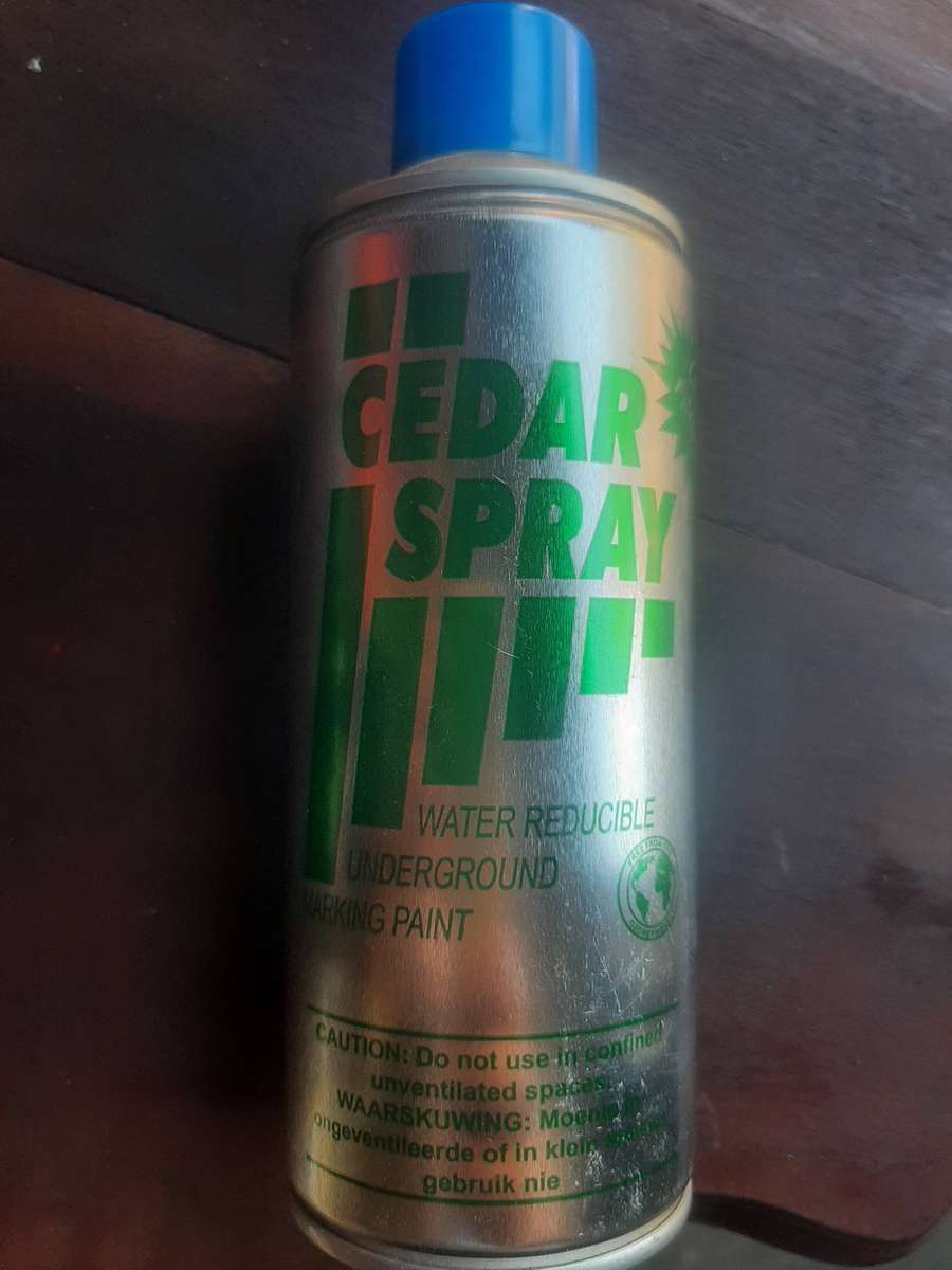 Cedar spray underground marking spray
