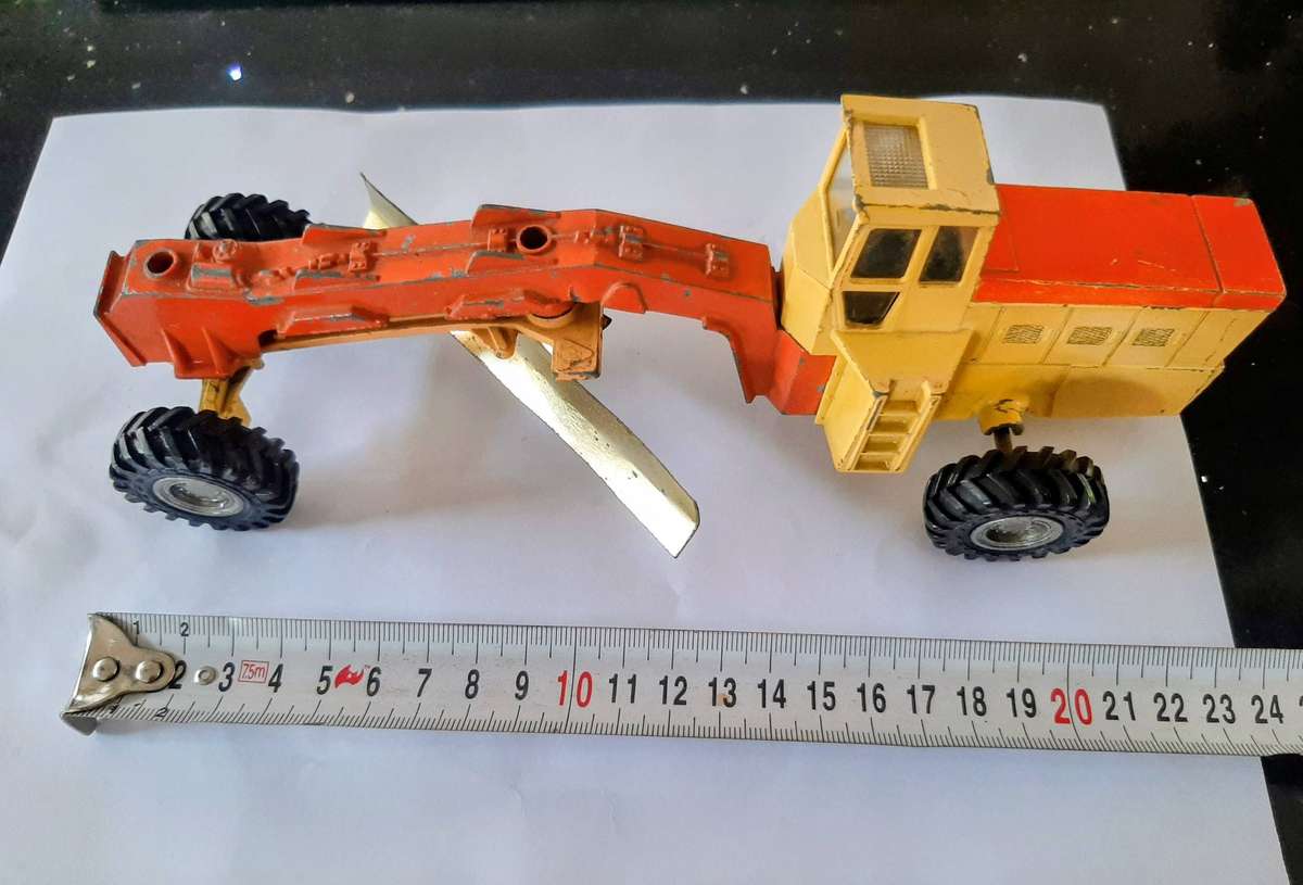 Vintage Dinky Toys No. 963 Road Grader.  This die-cast model was made in England.