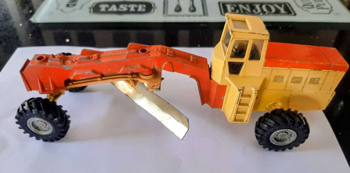 Vintage Dinky Toys No. 963 Road Grader.  This die-cast model was made in England.
