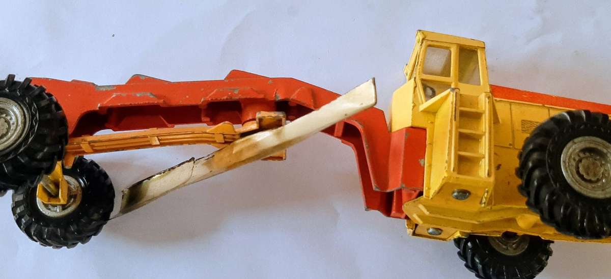 Vintage Dinky Toys No. 963 Road Grader.  This die-cast model was made in England.