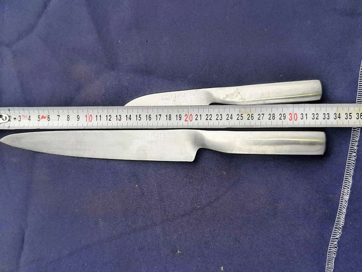 Two knives from the WOLL Edge series. They are made from high-quality German stainless steel.