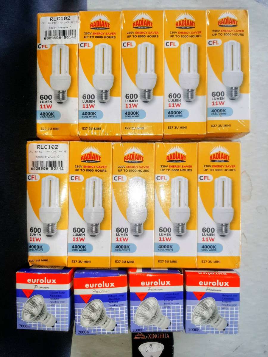 Compact fluorescent light bulbs (CFL) - Radiant & Eurolux - Variety