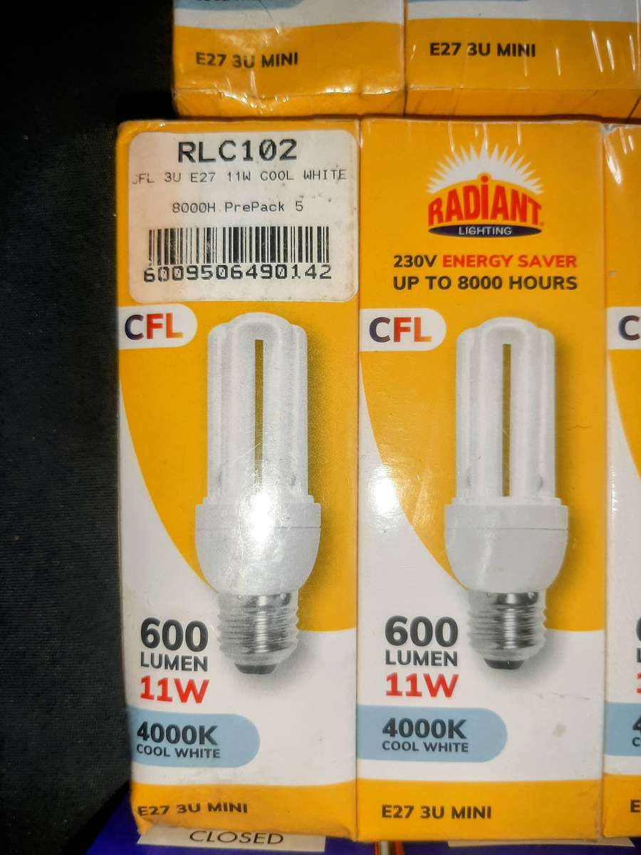 Compact fluorescent light bulbs (CFL) - Radiant & Eurolux - Variety