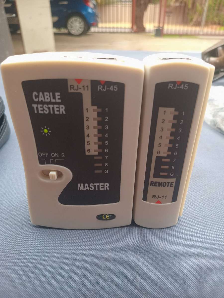 Philex 76605R Network Cable Tester.  Purpose: Designed to test RJ-11 (telephone) and RJ-45 (network/