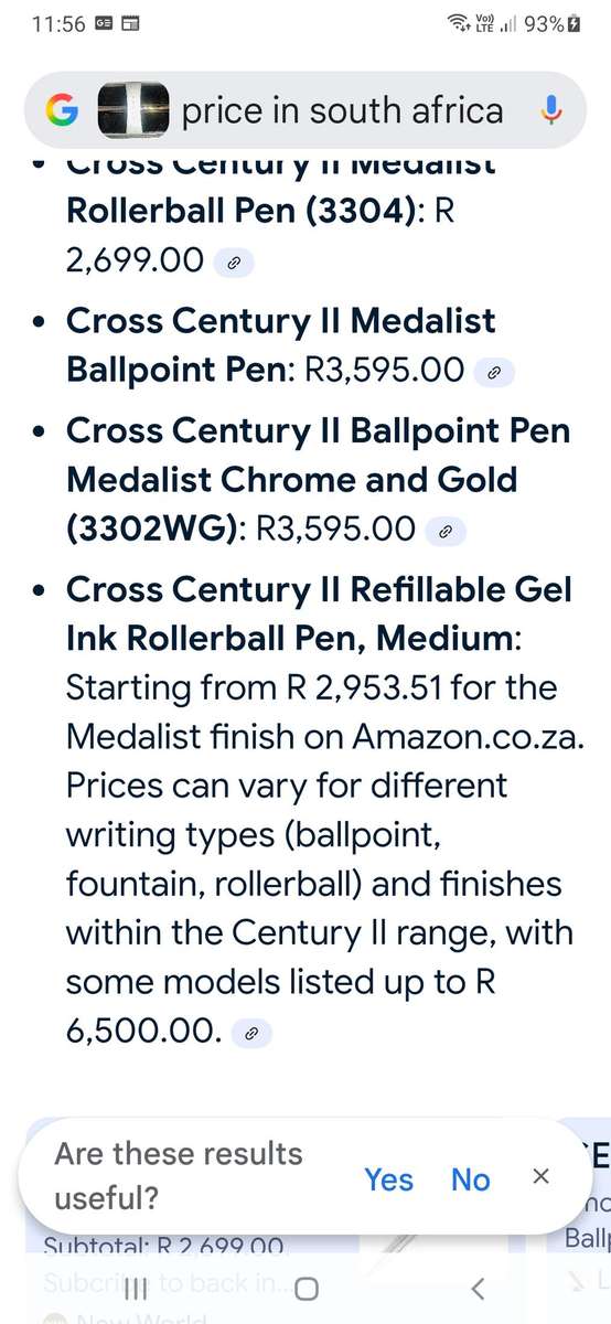 Cross century ll medalist balpoint pen