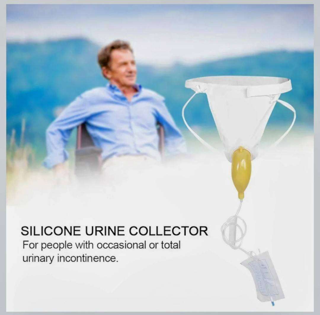 Silicon male female urine collector for people with occasional or permanent urinary continence.