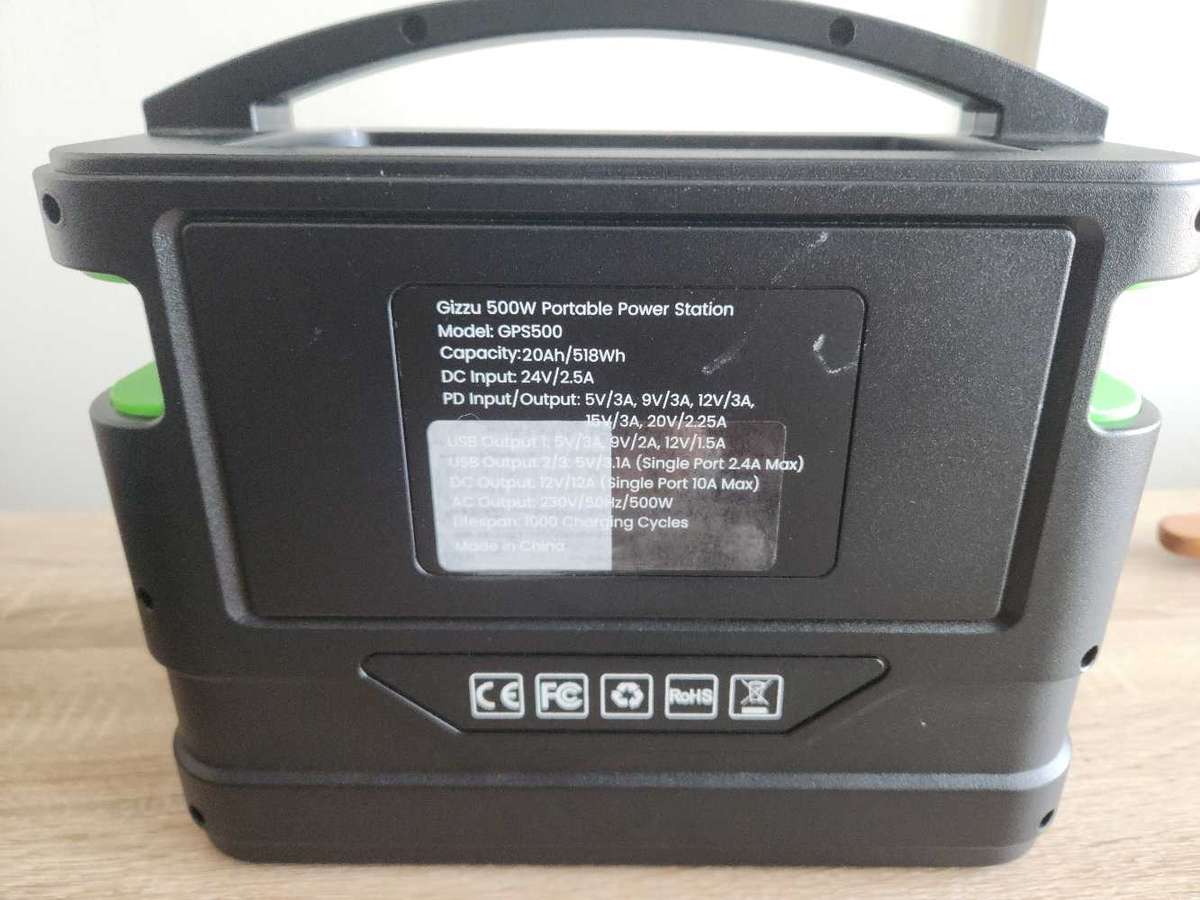 Gizzu 518wh Portable Power Station