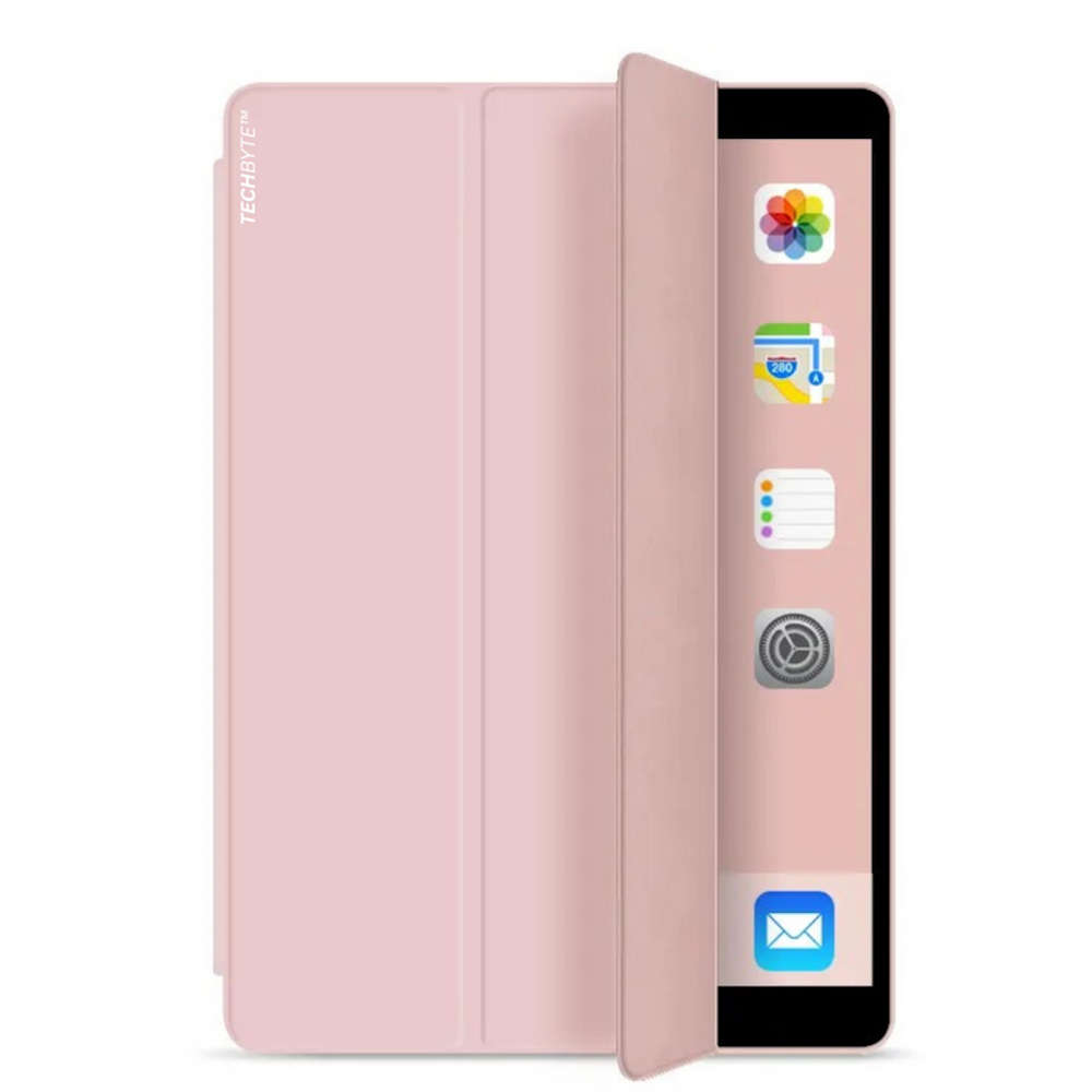 MTVN Technologies - Frosted Back Cover Protective Case with Stand for iPad 10.2inch - Pink