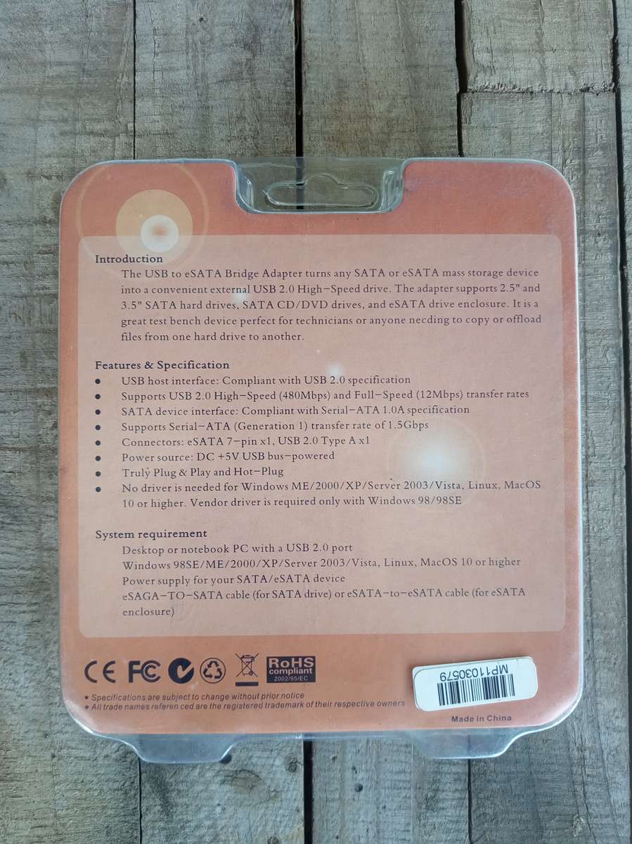 USB to eSATA Adapter