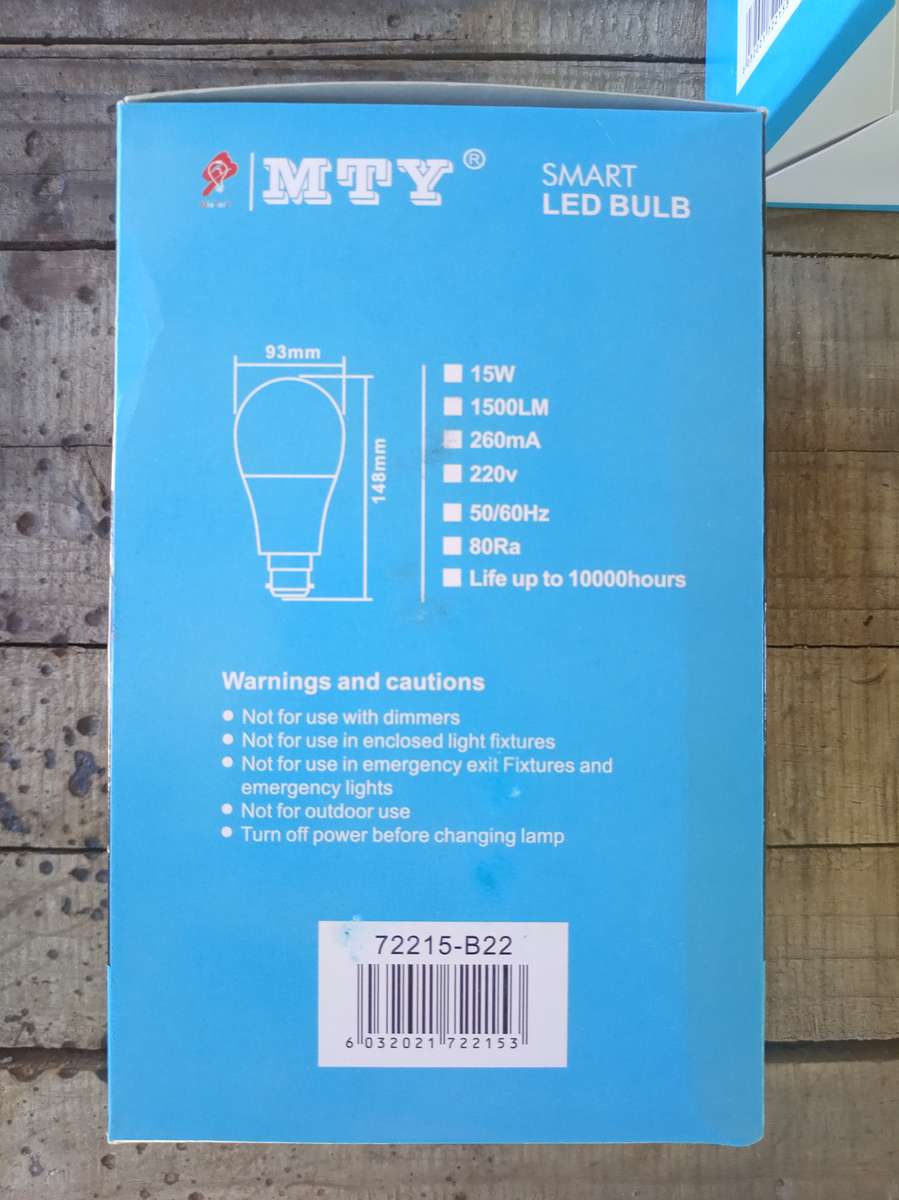 8 x 15w Loadshedding / Emergency Rechargeable Lightbulbs - One price for all