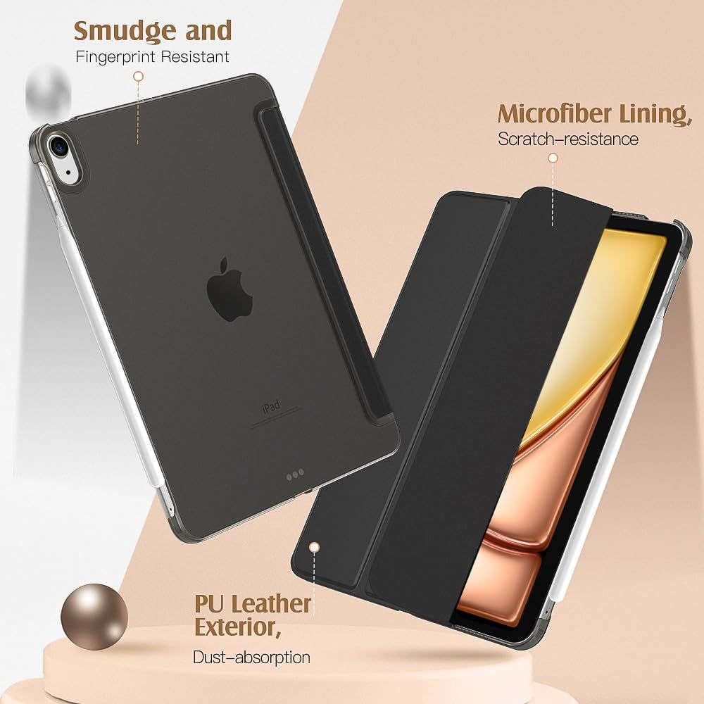 MTVN Technologies - Frosted Back Cover Protective Case with Stand for iPad 10.2inch - Pink