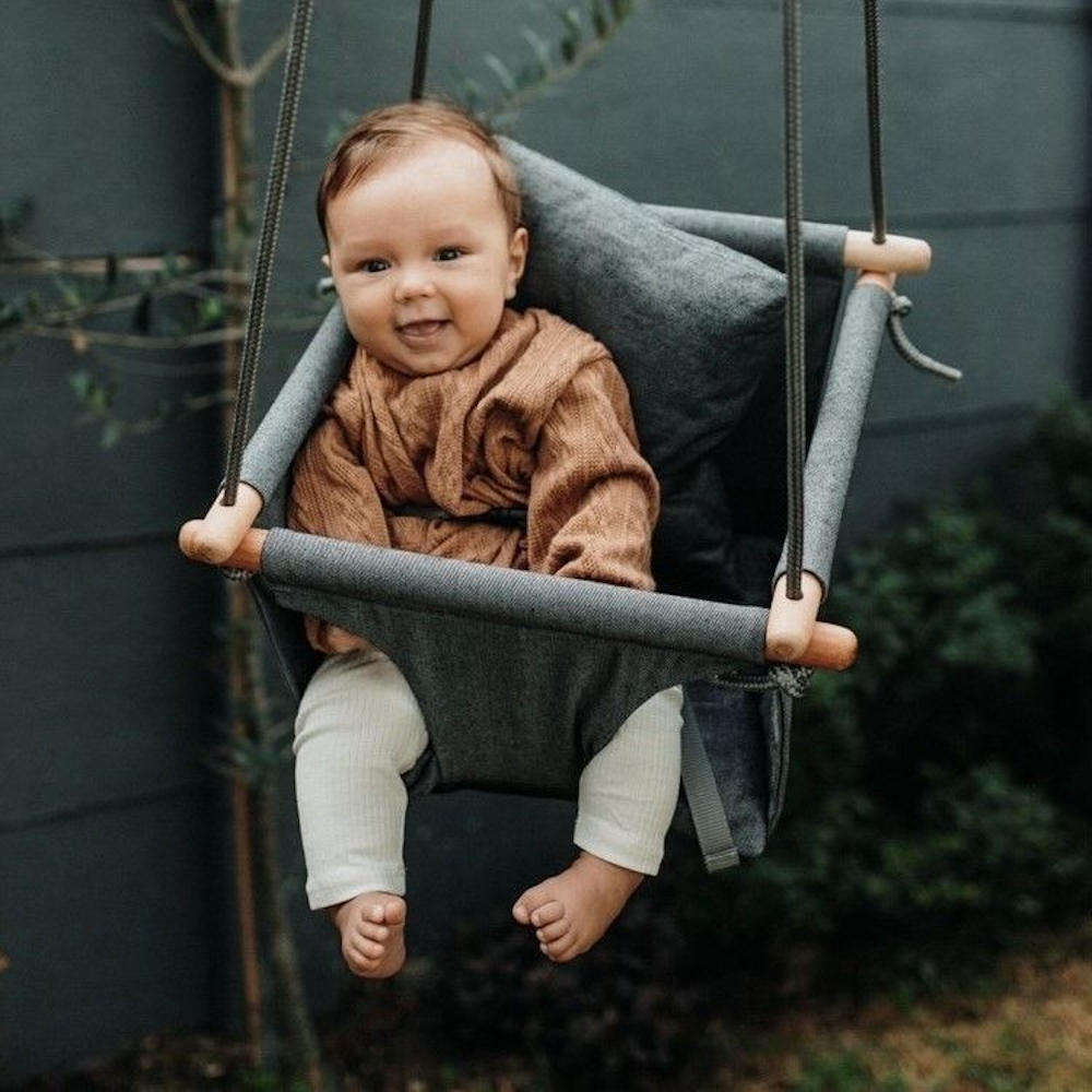 Tiger Lily Baby Swing - Charcoal Denim
