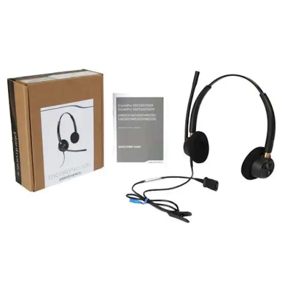 Plantronics Poly EncorePro HW520 Binaural Windeband Headset (For Call Centres / Contact Centres)
