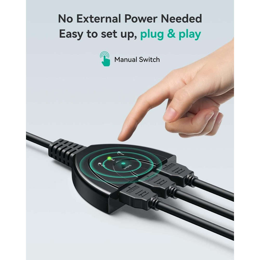 3 Port HDMI Switch with 50cm Pigtail Cable