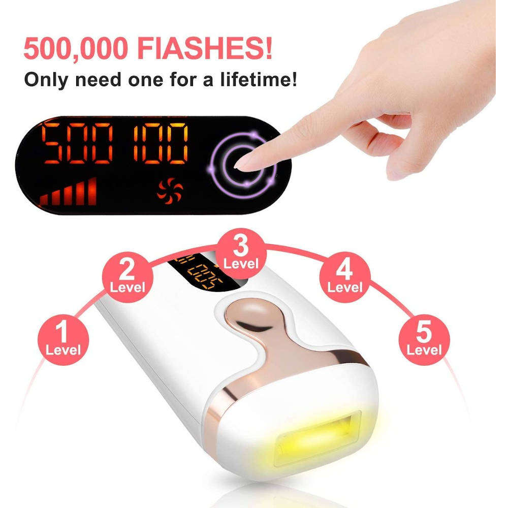 Styleberry IPL Laser Hair Removal - 999437 flashes left on screen