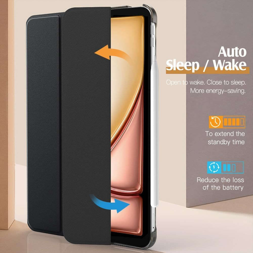 MTVN Technologies - Frosted Back Cover Protective Case with Stand for iPad 10.2inch - Pink