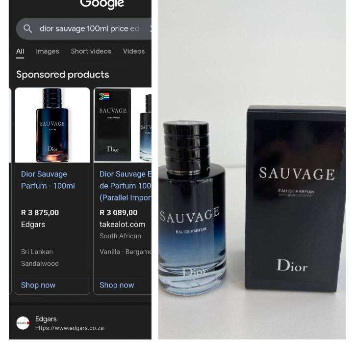 Dior Sauvage Eau de Parfum EDP 100ml (Men)