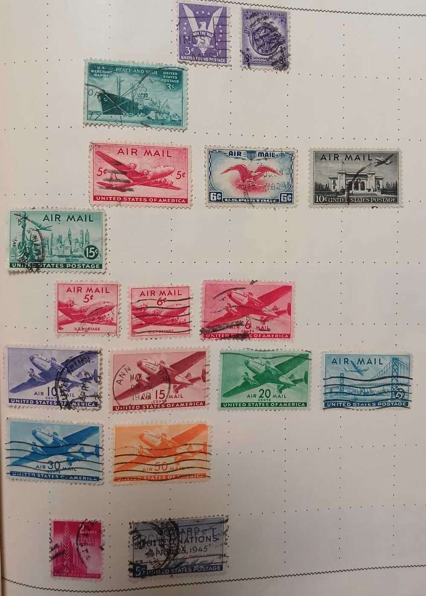 USA selection 1870 to 1950 on album pages