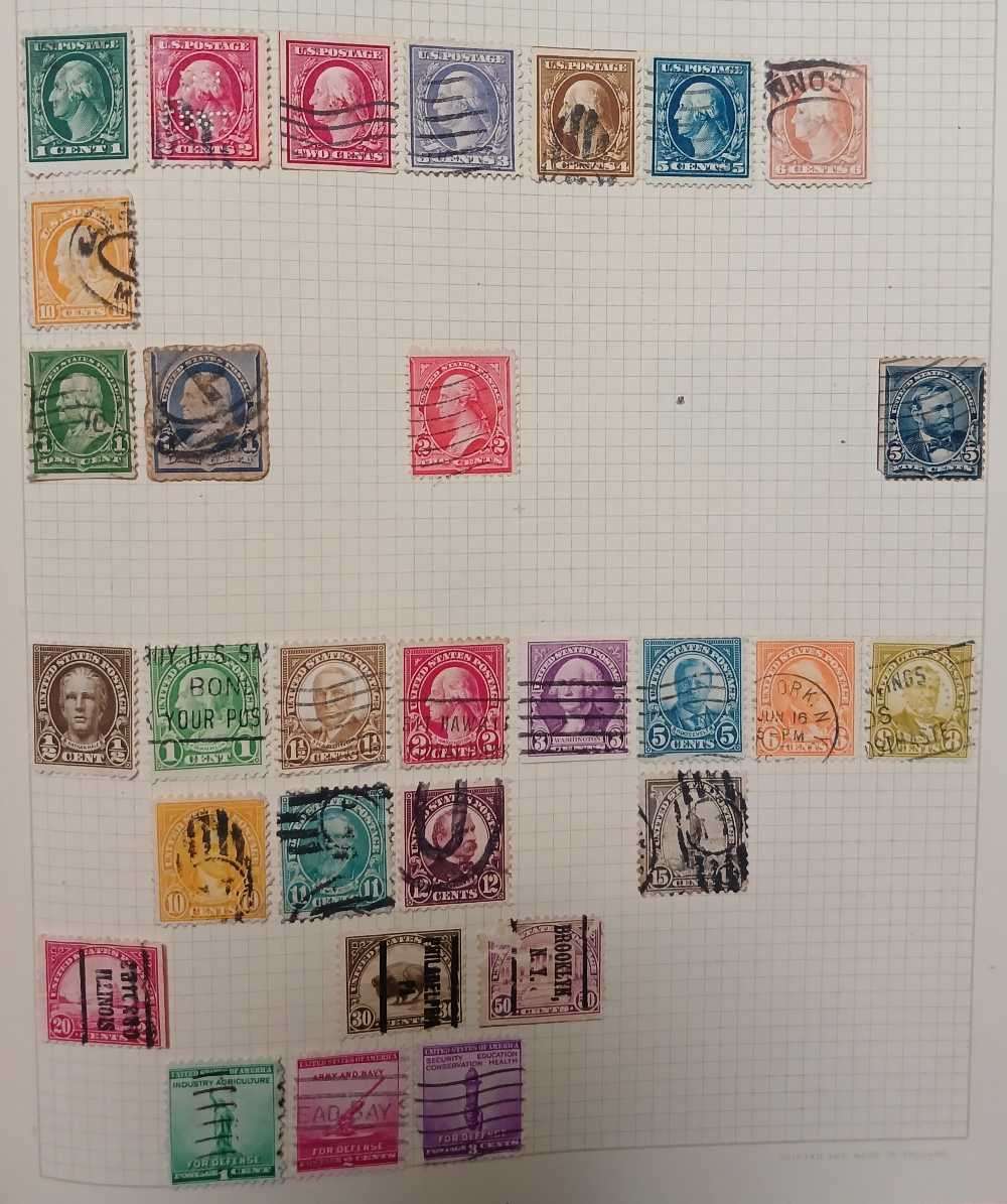 USA selection 1870 to 1950 on album pages