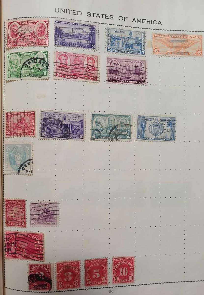 USA selection 1870 to 1950 on album pages
