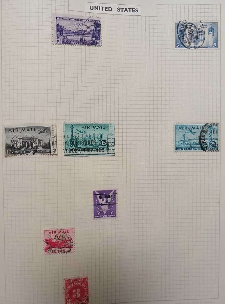 USA selection 1870 to 1950 on album pages