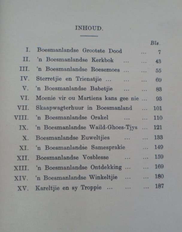 Uit Boesmanland. Kykies in die Volkslewe.  E. De Roubaix.