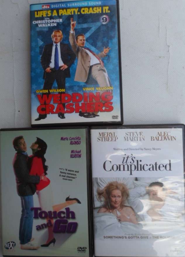 Romantic Comedies. 3 DVD's, one price. R7 each.